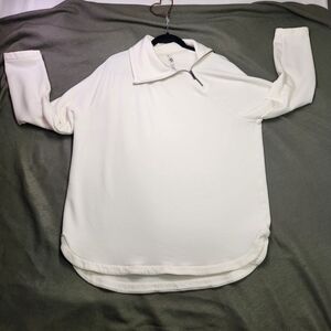 ⭐️NWOT Lou & Grey by LOFT Signature Soft Zip Neck Pullover – Size Large – Cozy